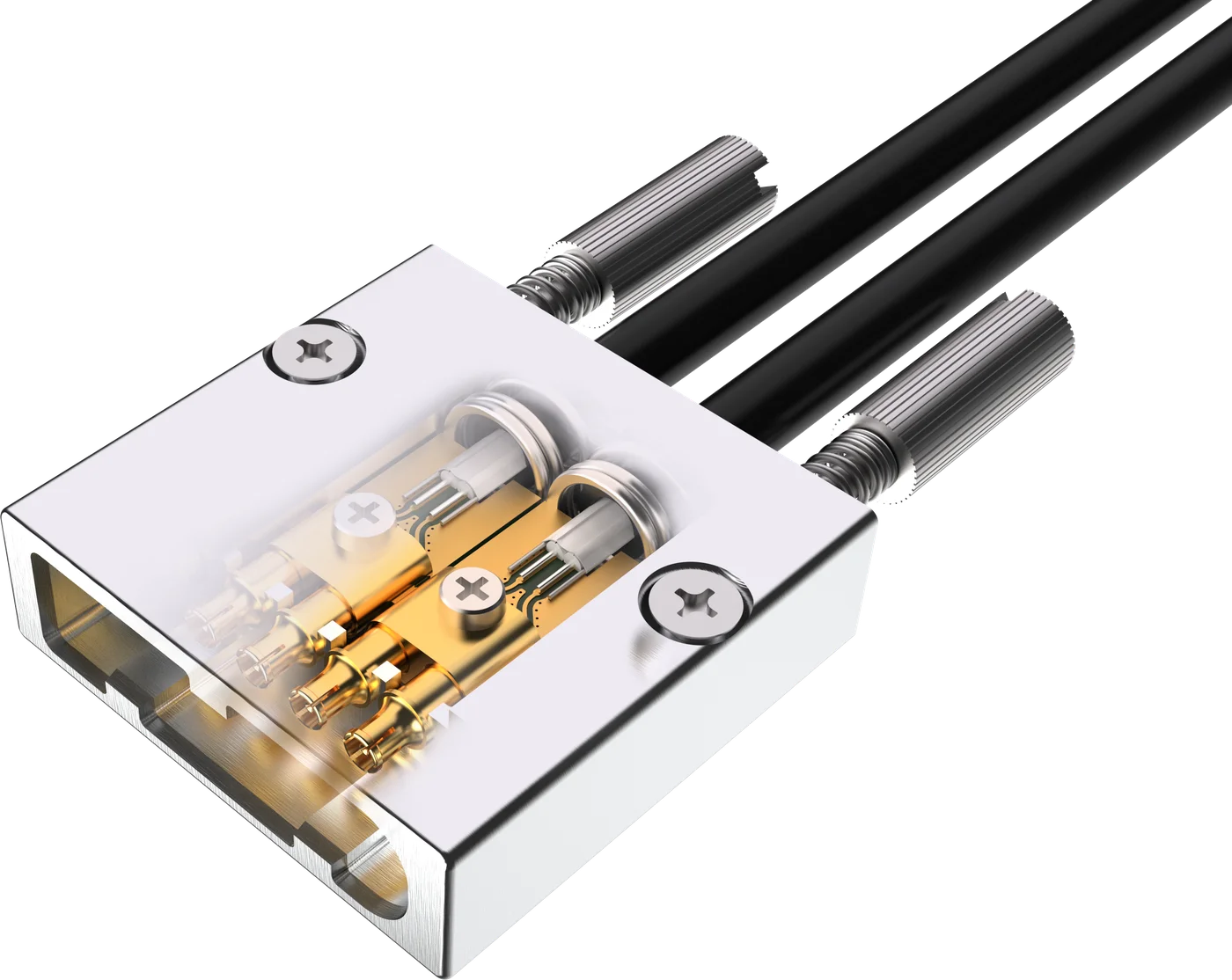 SMPX Twinax cable assembly cutaway