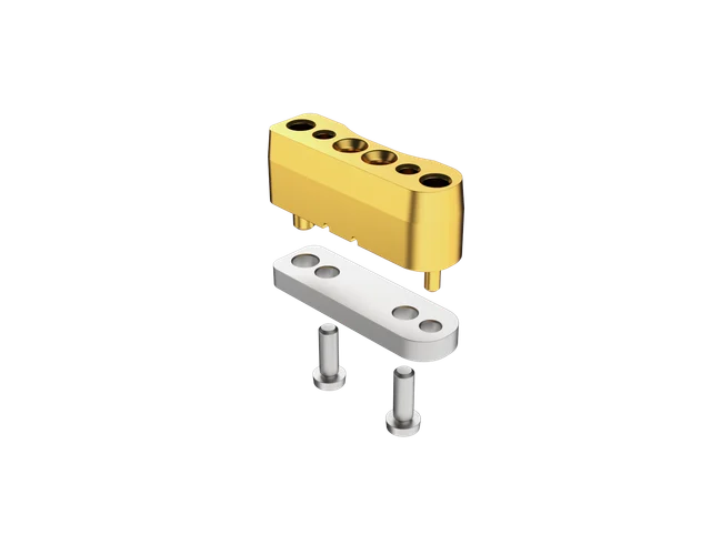 SMPX board mount connector 1×2 Vertical
